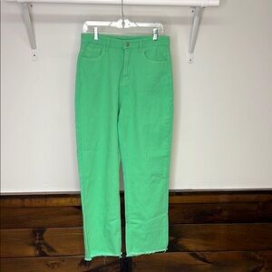 Amazon Green Spring Jeans‎ Straight Leg Raw Hem- M